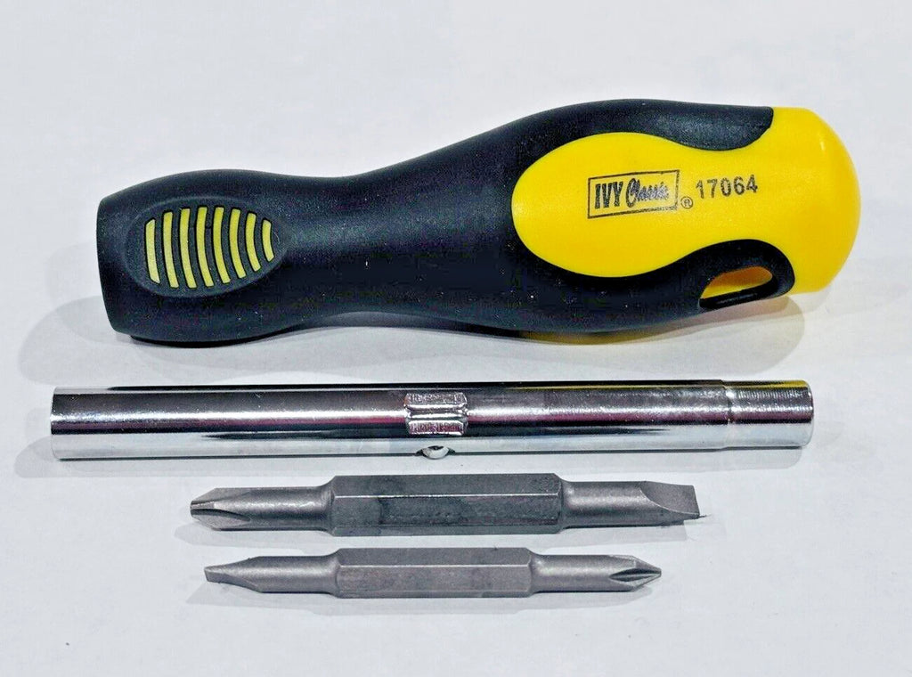 (6-Pack) 6 in 1 Screwdriver Set With Reversible Bit by Ivy Classic