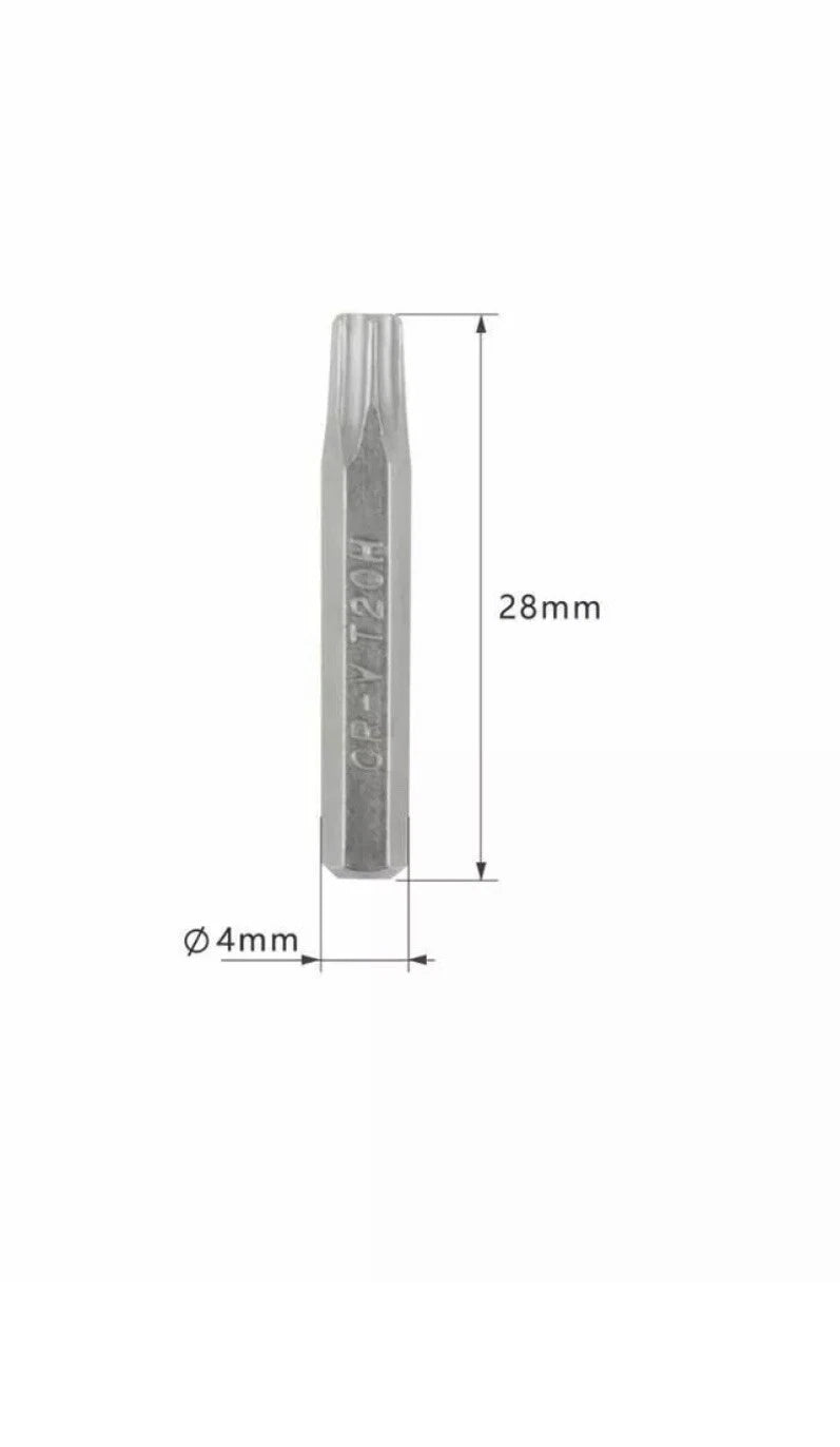 9X Torx Bit Set MAC Mini T2,T3,T4,T5,TR6,T7H,T8H,TR9,T10H MacBook System 4mm Hex