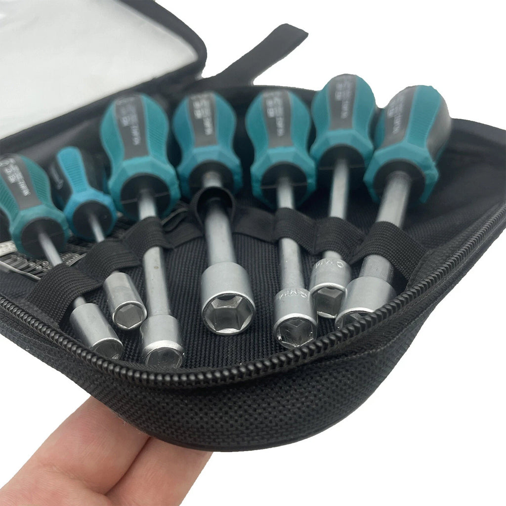 7pcs Metal Socket Wrench Screwdriver set Hex Steel Hex Torque Hexagonal 5mm-11mm