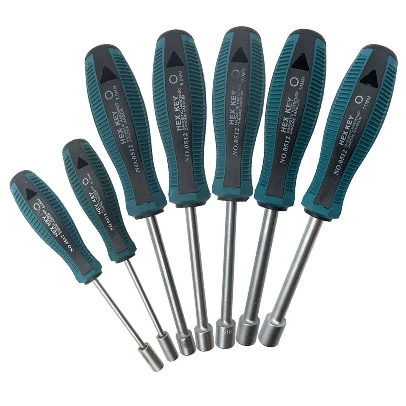 7pcs Metal Socket Wrench Screwdriver set Hex Steel Hex Torque Hexagonal 5mm-11mm
