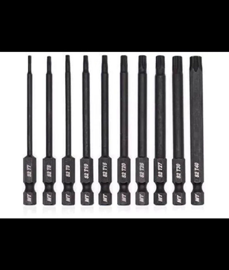 10-Piece Impact Rated 3" Security Torx Bit Set | Temper Proof, Advanced