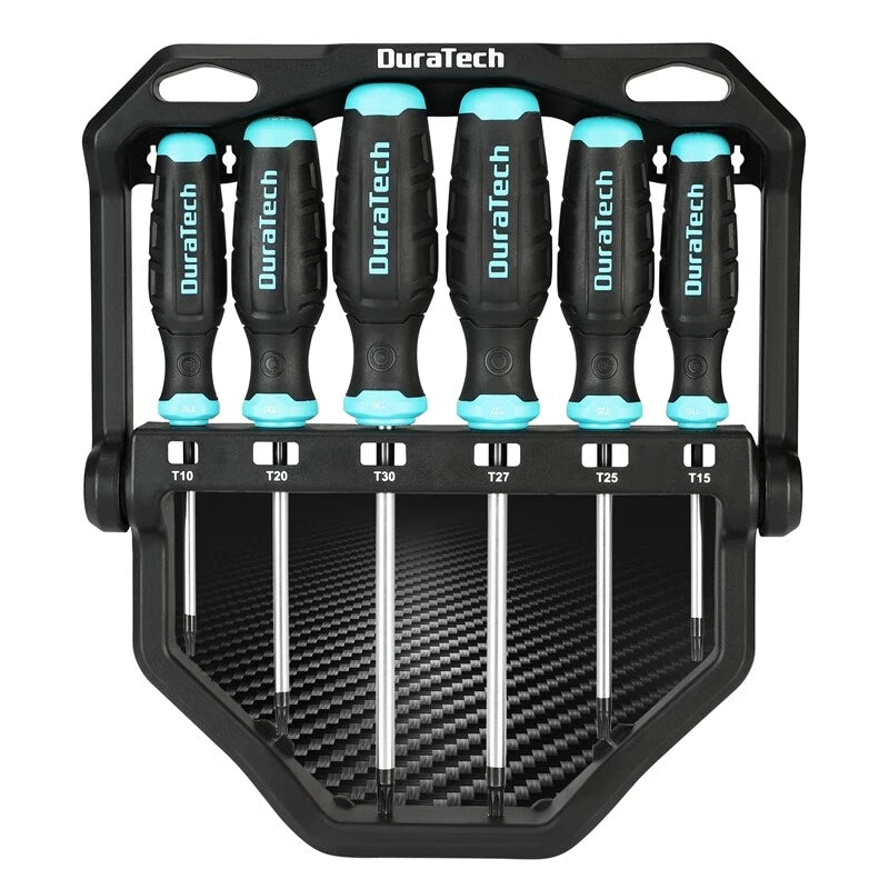 DURATECH 6PC Magnetic Torx Screwdriver Set S2 Steel Shaft Magnetic Tip W/Storage