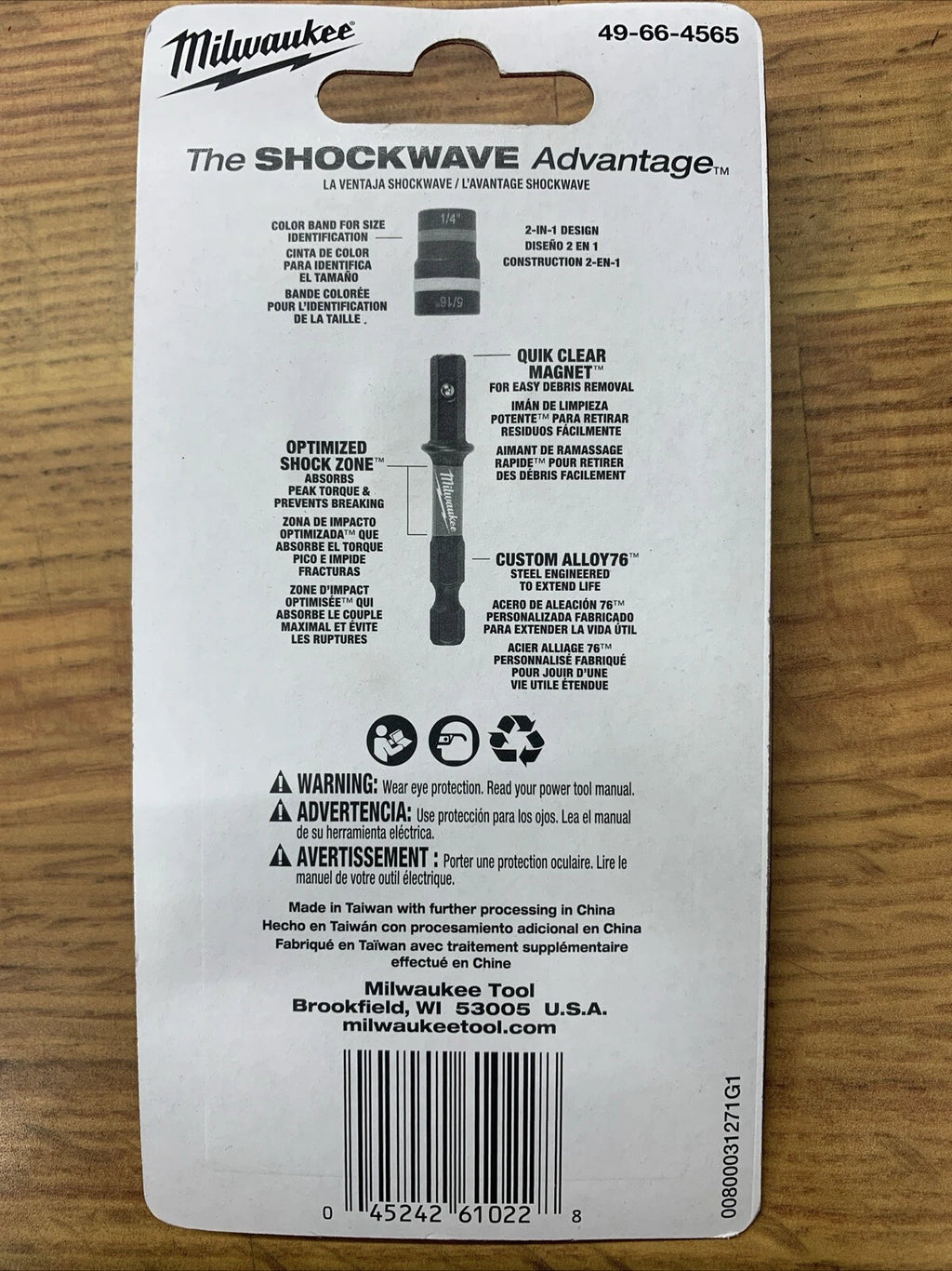 Milwaukee Shockwave Impact Duty Quik-Clear 2-In-1 Magnetic Nut Driver 49-66-4565