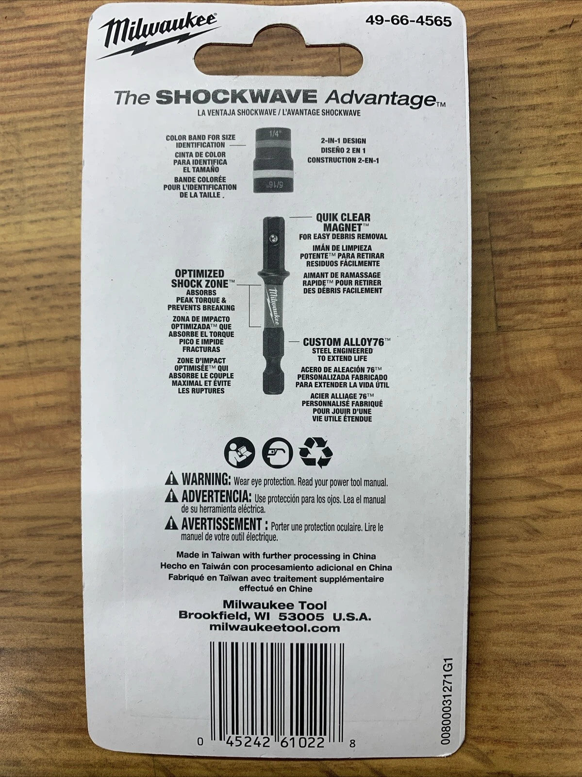 Milwaukee Shockwave Impact Duty Quik-Clear 2-In-1 Magnetic Nut Driver 49-66-4565