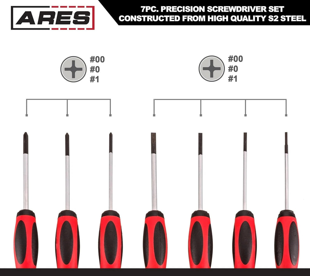 70600-7-Piece Precision Screwdriver Set - S2 Steel Screwdriver Shafts - Phill...