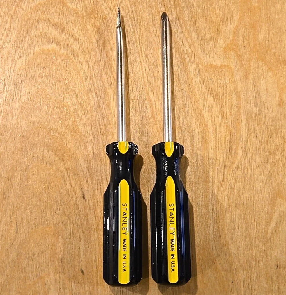 Vintage Stanley Thrifty 4" Screwdrivers 2 PC Set 64-302 USA Made New w/o Pkg