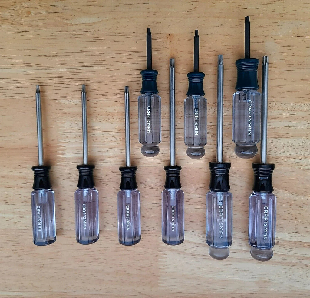 Craftsman 9 Piece Torx Screwdriver Set With Stubbys