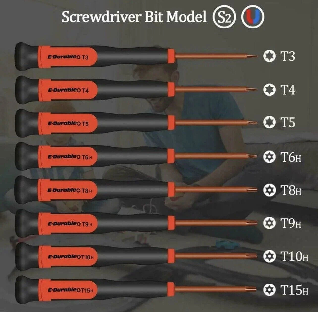 Torx Security Screwdriver Set T3 T4 T5 TR6 TR8 T9H T10H TR15 Macbook Mac Mini Ki