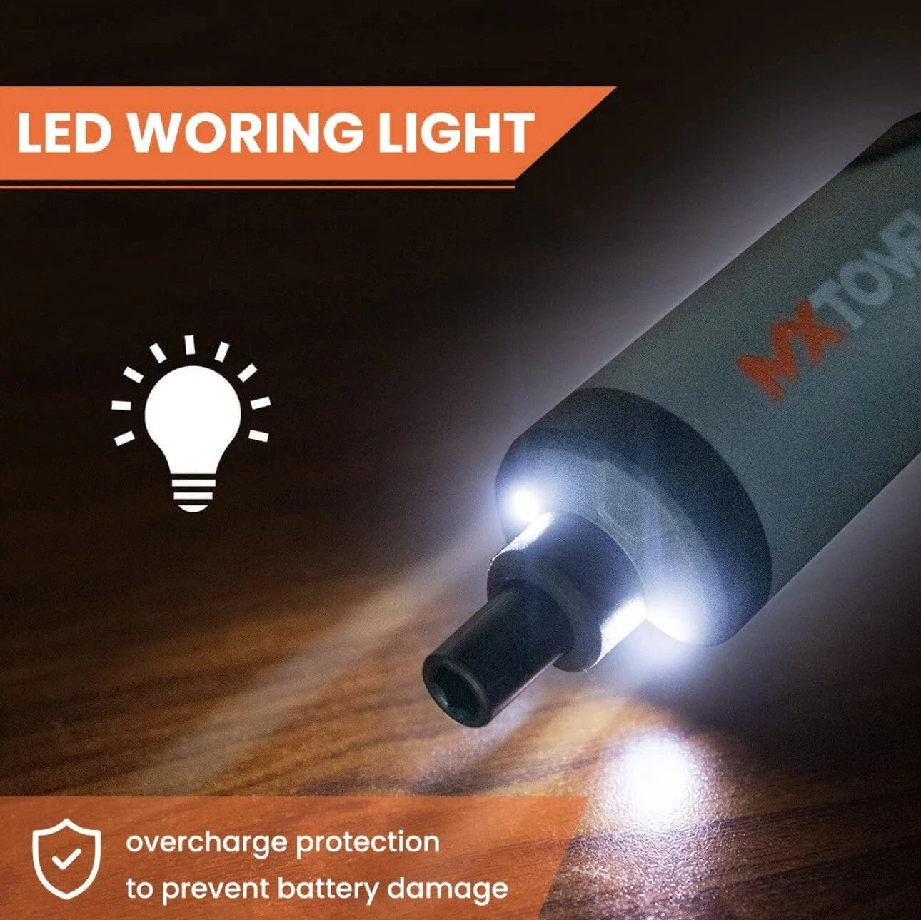 MX Tovel Hand Electric Screwdriver Kit - 4V Cordless Electric Screwdriver 26pc