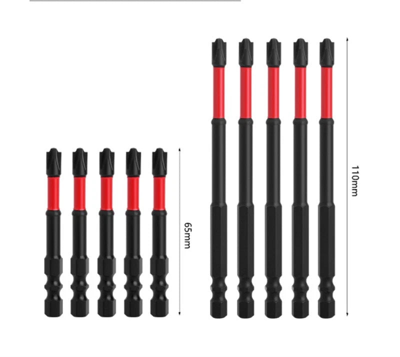 5-10pcs FPH2 Impact Screwdriver Bit Set-S2 Steel 65mm &110mm Slotted Heads US