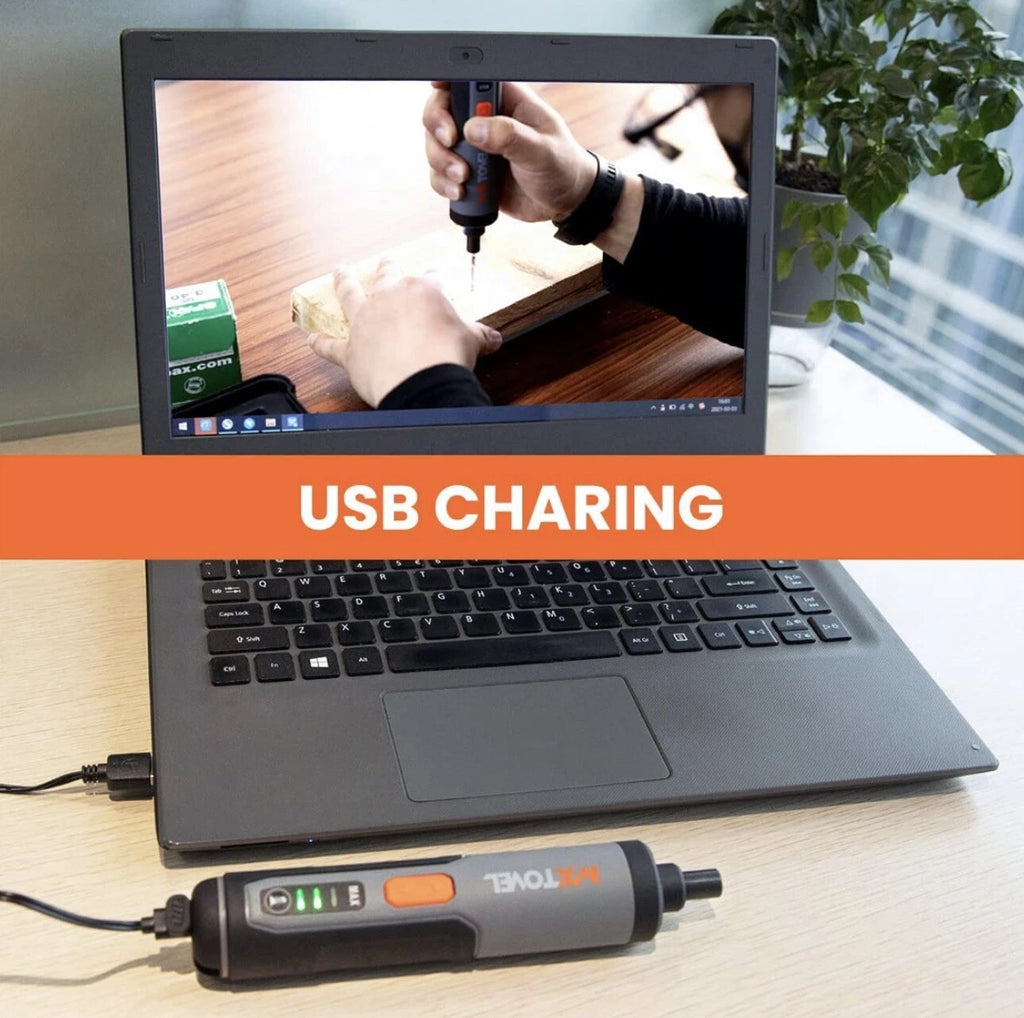 MX Tovel Hand Electric Screwdriver Kit - 4V Cordless Electric Screwdriver 26pc