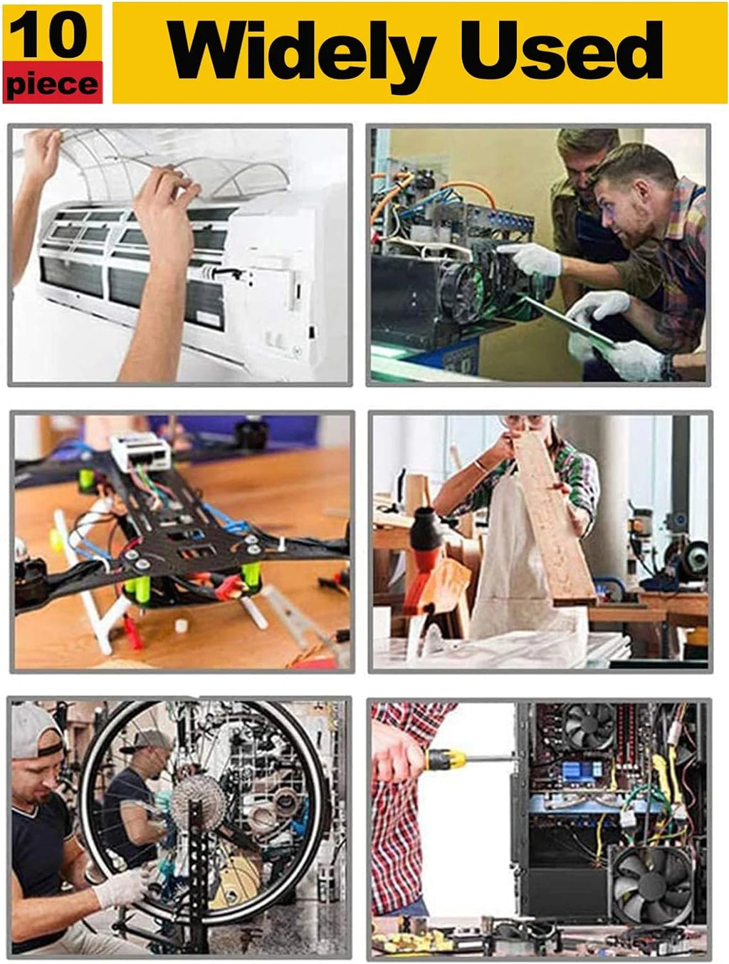 10 Pack Extra Long Phillips Screwdriver Bit Sets, 1/4 Inch Hex Shank Magnetic Sc