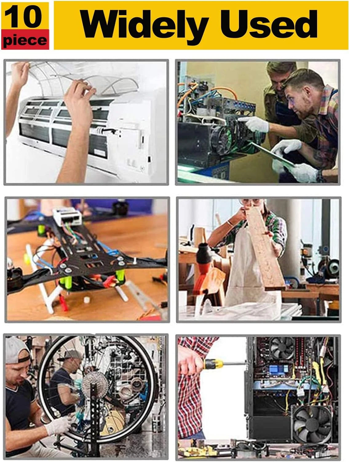 10 Pack Extra Long Phillips Screwdriver Bit Sets, 1/4 Inch Hex Shank Magnetic Sc