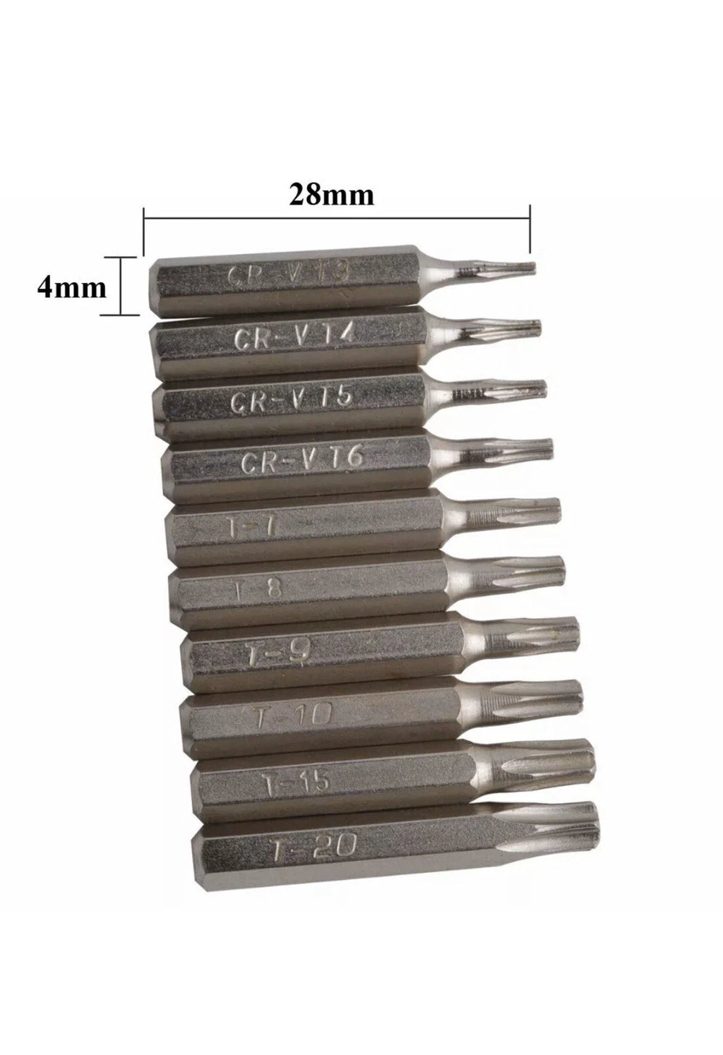 Torx Bit Driver Set CR-V Security Torx T3 T4 T5 T6 T7 T8 T9 T10 T15 T20 10 PCS