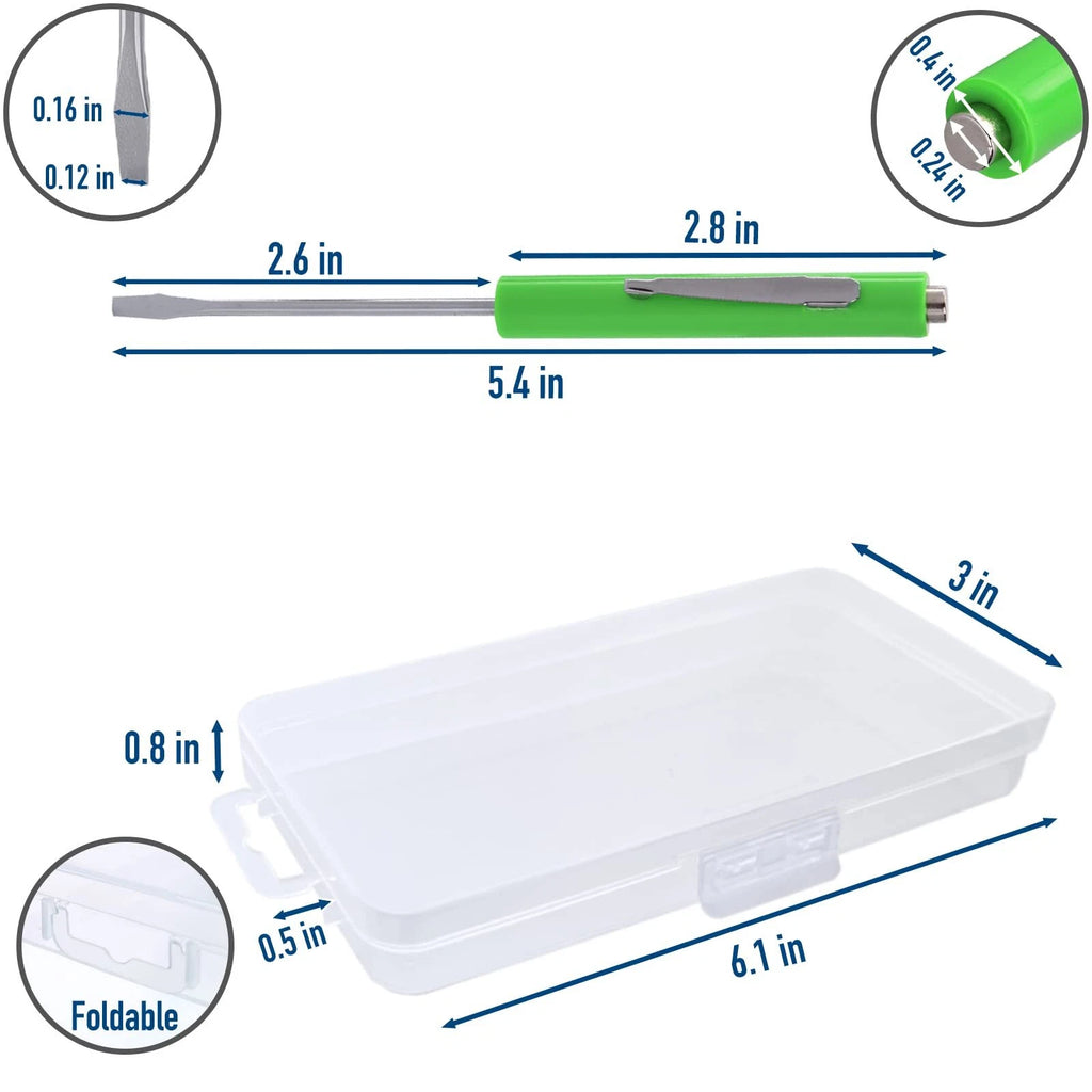 Pocket Screwdriver with Magnet 10PCS Mini Magnetic Pocket Flathead Screwdrive...