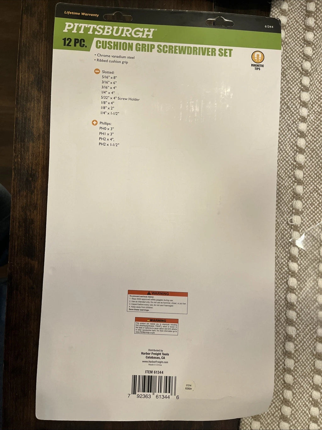 Pittsburgh 12 Piece Cushion Grip Screwdriver Set