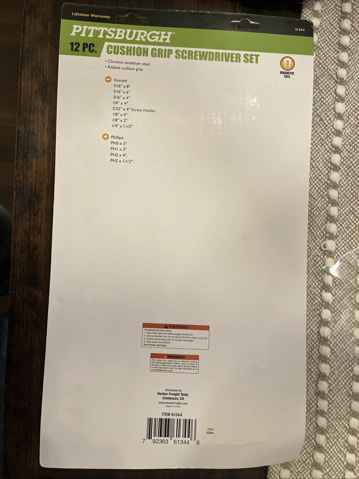 Pittsburgh 12 Piece Cushion Grip Screwdriver Set