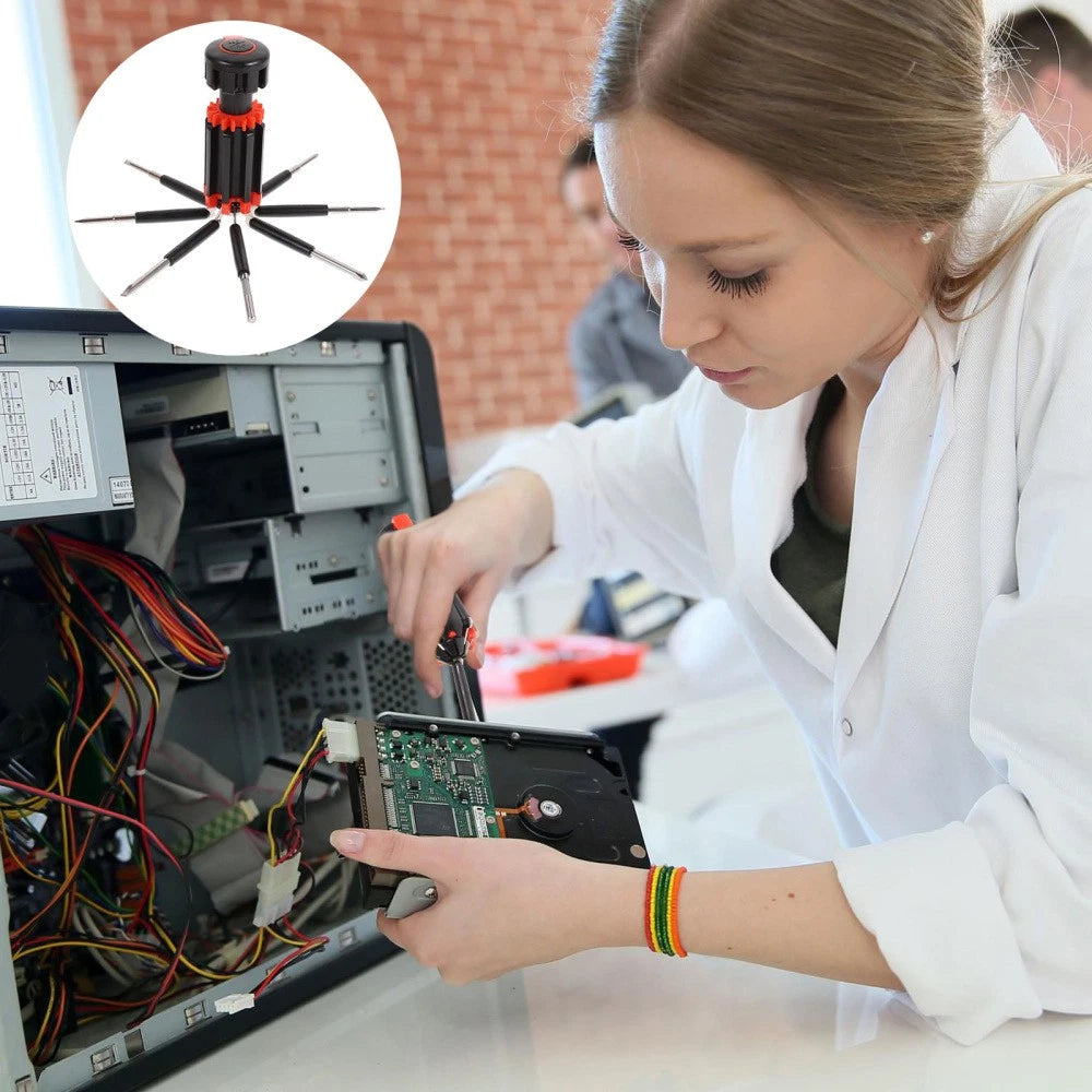 2Pcs Screwdirver Stubby Screwdriver Set Magnetic Screwdriver Set