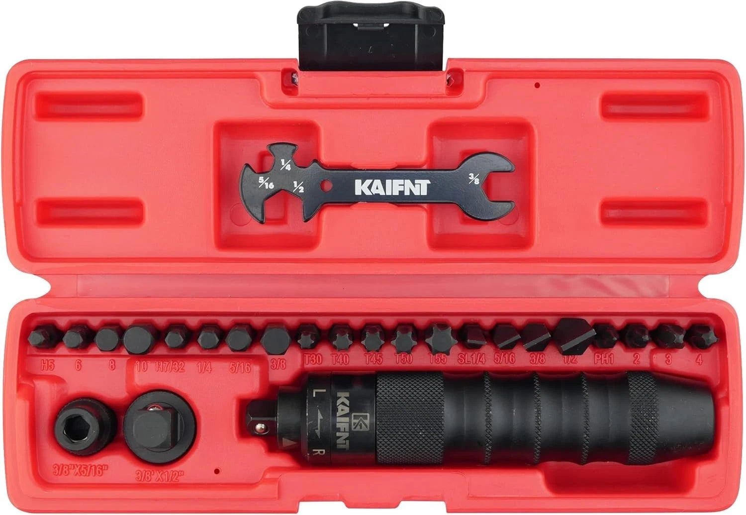 K504 Heavy Duty Manual Impact Driver Set 3/8-Inch 1/2-Inch 25-Piece