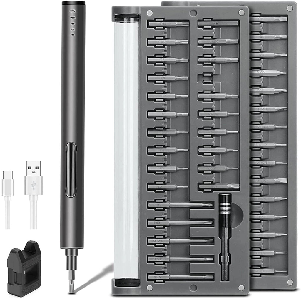 Mini Electric Screwdriver Small Portable Cordless Power Screwdriver Set with ...