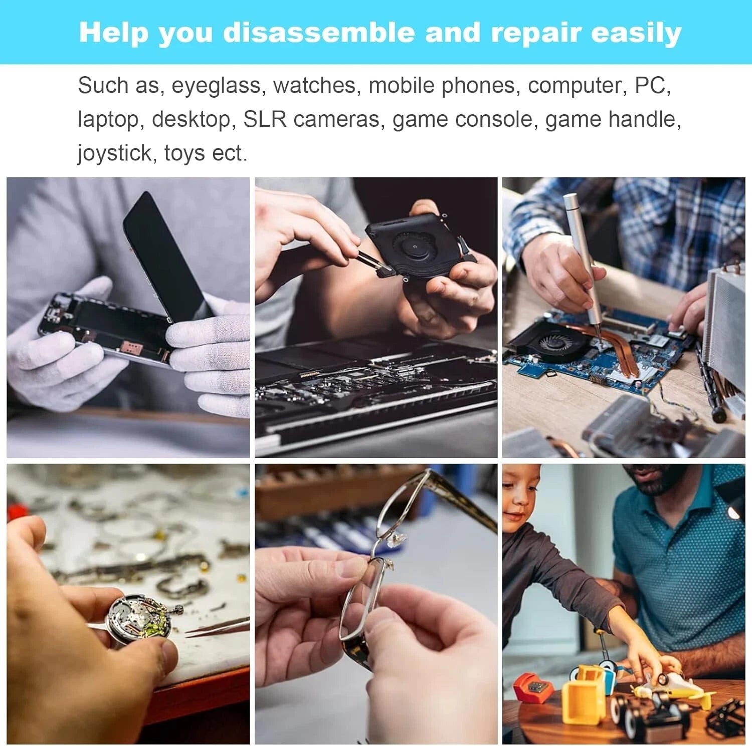 Precision Screwdriver Set, 25Pcs Small Screwdrivers Set Magnetic W/ Torx Flat