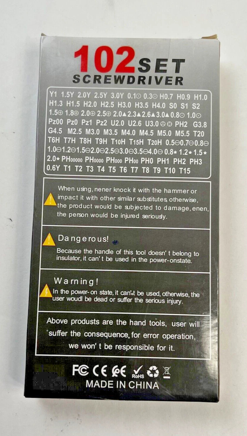 Screwdriver Set 102 pieces Magnetic