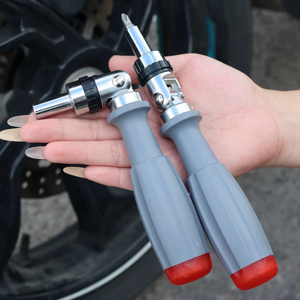 2/1Pcs 11 in 1 Ratchet Screwdriver Set Adjustment Forward Reverse Two-Way Telesc