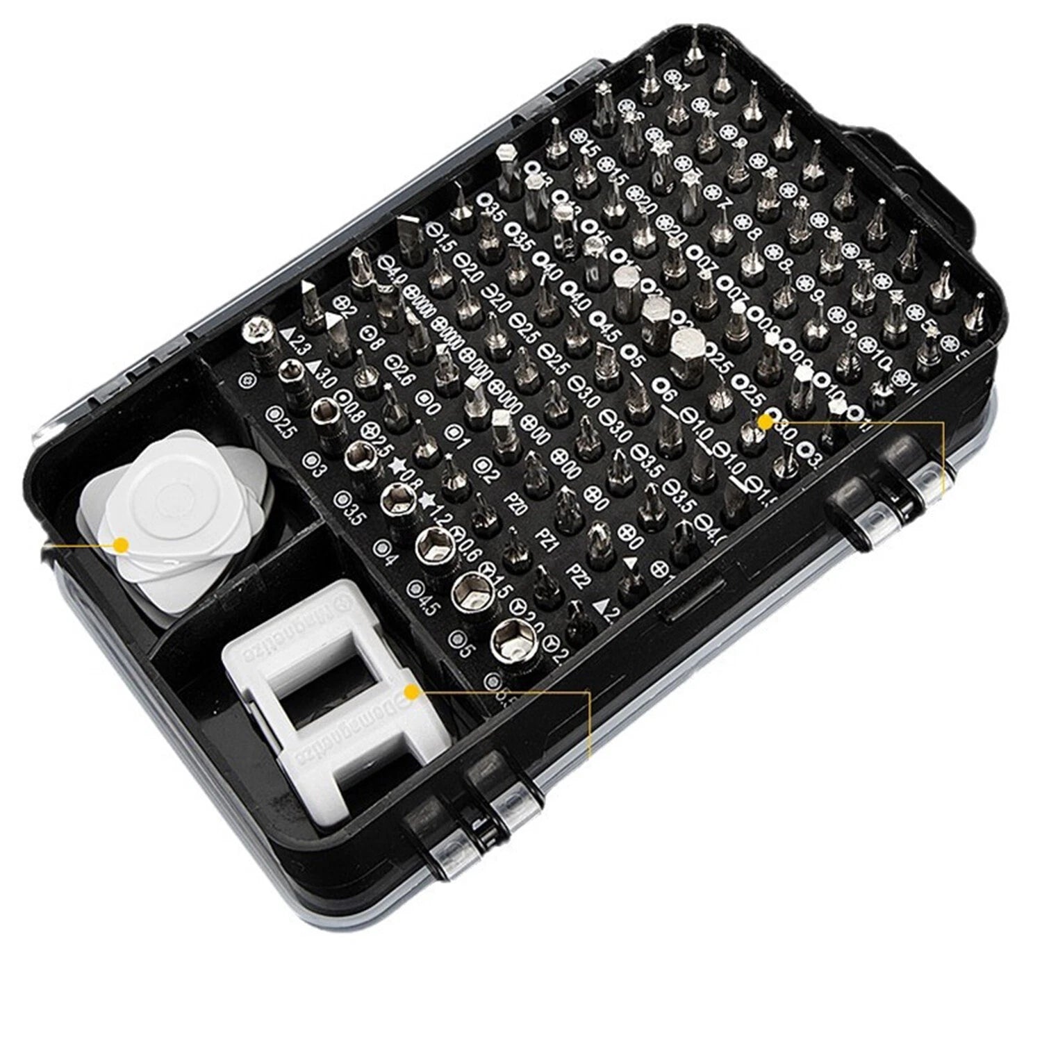 122 in 1 Precision Magnetic Screwdriver Set Computer Repair Kit with Case Black