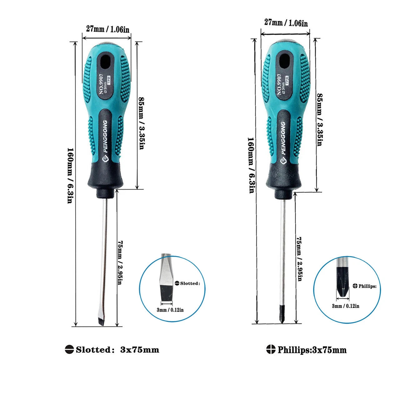 6pcs Screwdriver set Repair Tool Magnetic Phillips / Slotted Muti-Purpose hand t