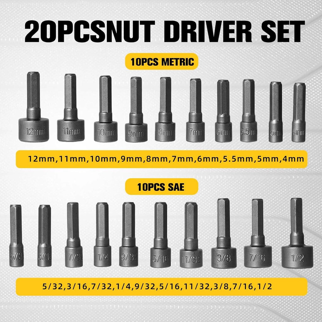 86-Piece Magnetic Screwdriver Set, CR-V Steel, Includes 86PC, Yellow