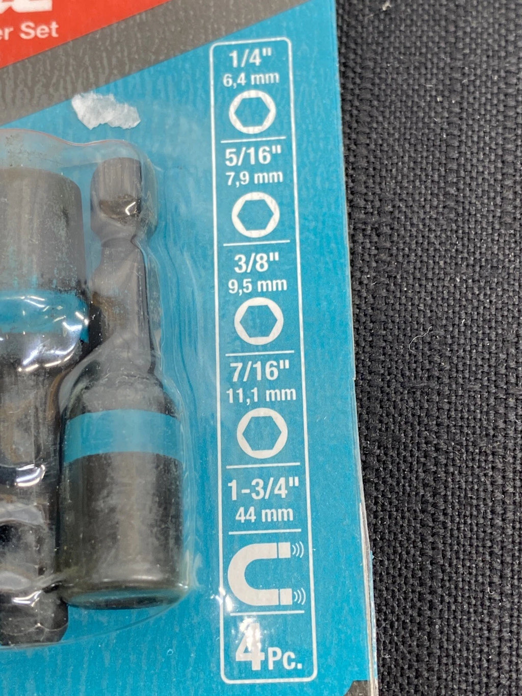 NEW Makita 1-3/4" Magnetic Nut Driver Set 1/4" 5/16" 3/8" 7/16" A-97639