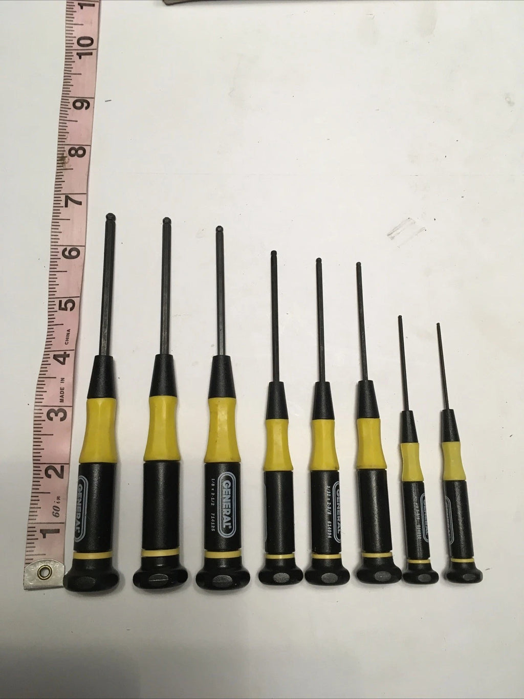 General Tool 8 Piece Ball Hex Precision Screwdriver Set NIB!!