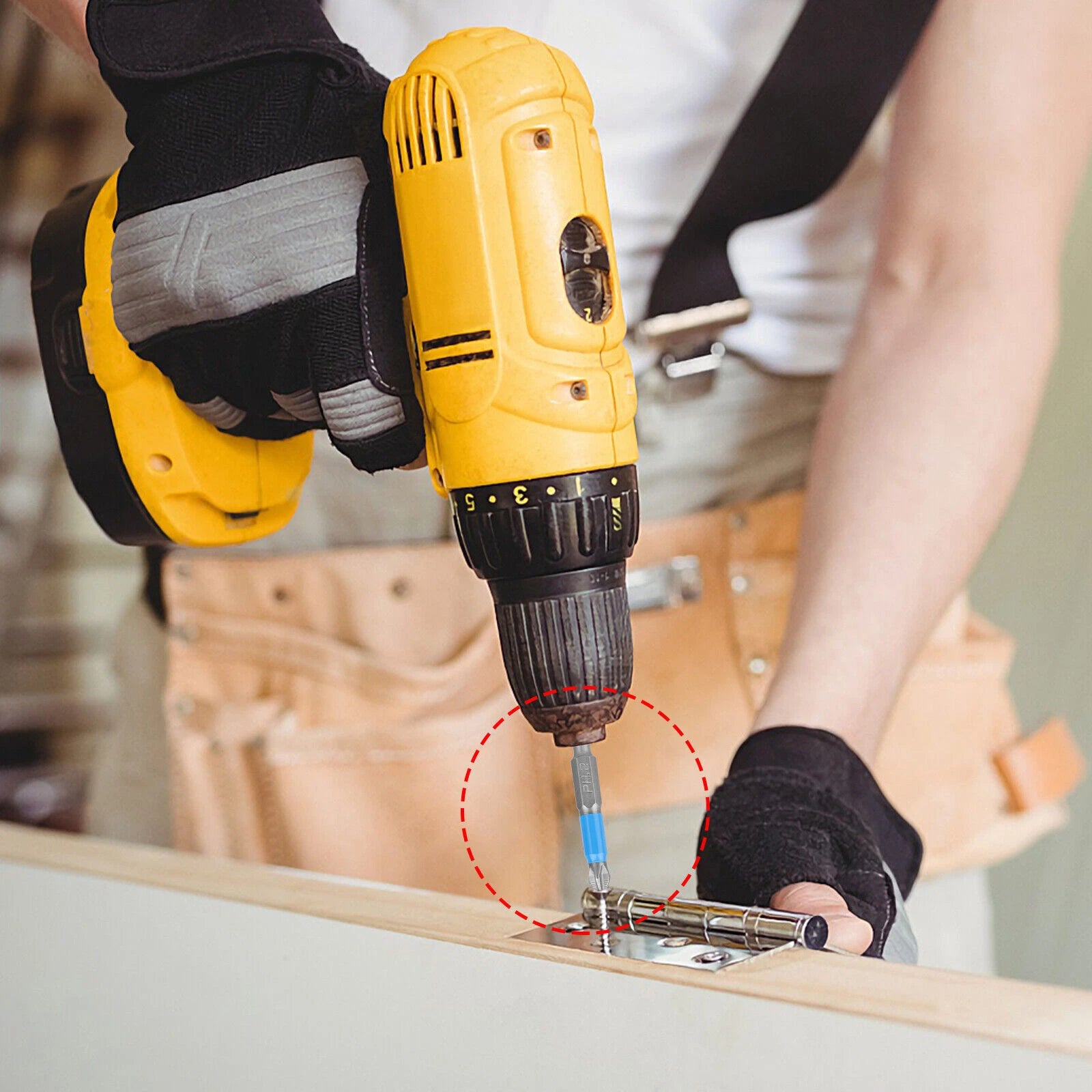 12x 1/4'' Magnetic Hex Shank Anti-slip Phillips Screwdriver Tool Drill Bit Set