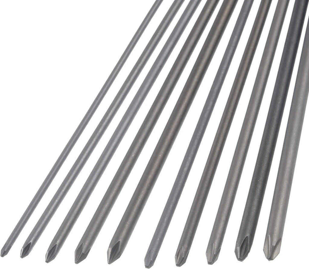 10 Pack Extra Long Phillips Screwdriver Bit Sets, 1/4 Inch Hex Shank Magnetic Sc