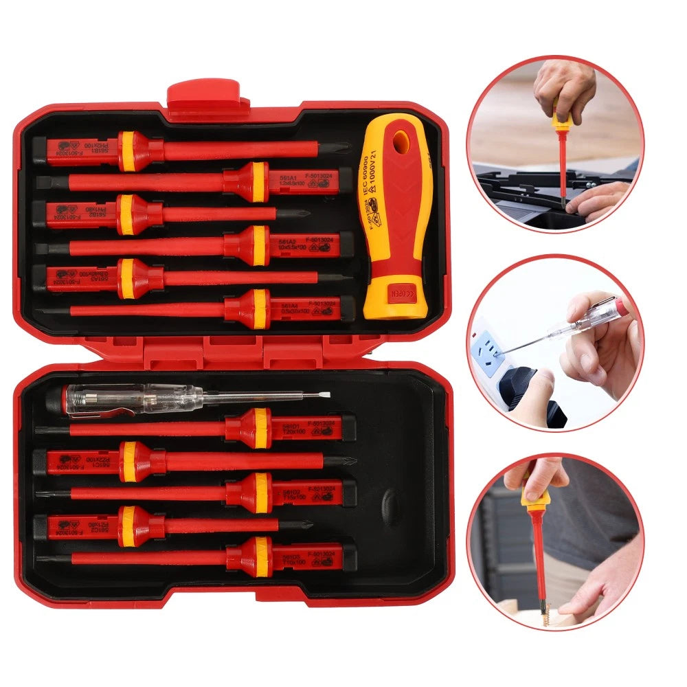 13 Pcs Insulating Screwdriver Set Insulated Electrical Tool Screwdrivers Repair