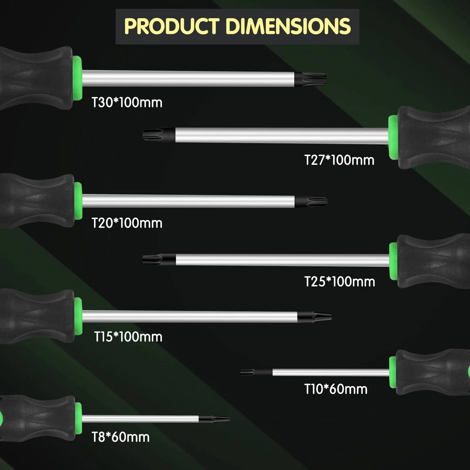 7PCS Magnetic Torx Screwdriver Set T8 to T30 Star Screwdrivers (7PCS TORX SCREWD