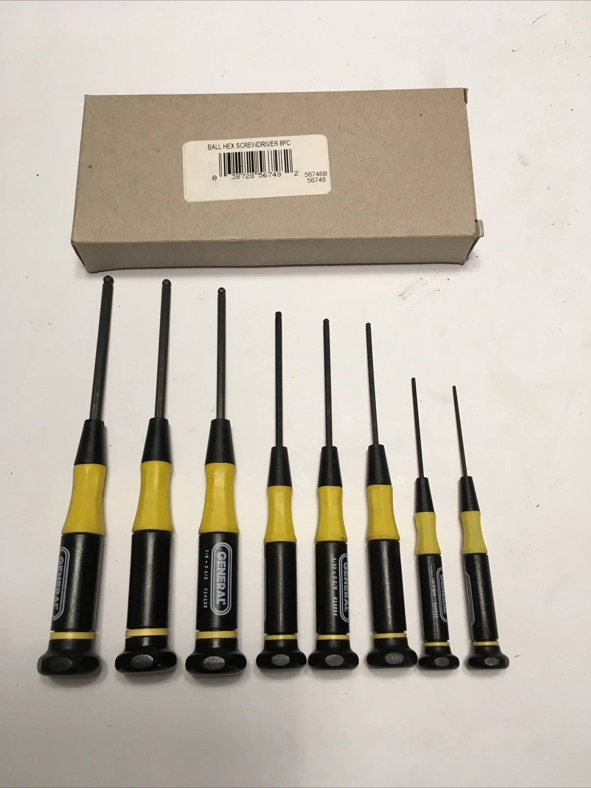 General Tool 8 Piece Ball Hex Precision Screwdriver Set NIB!!