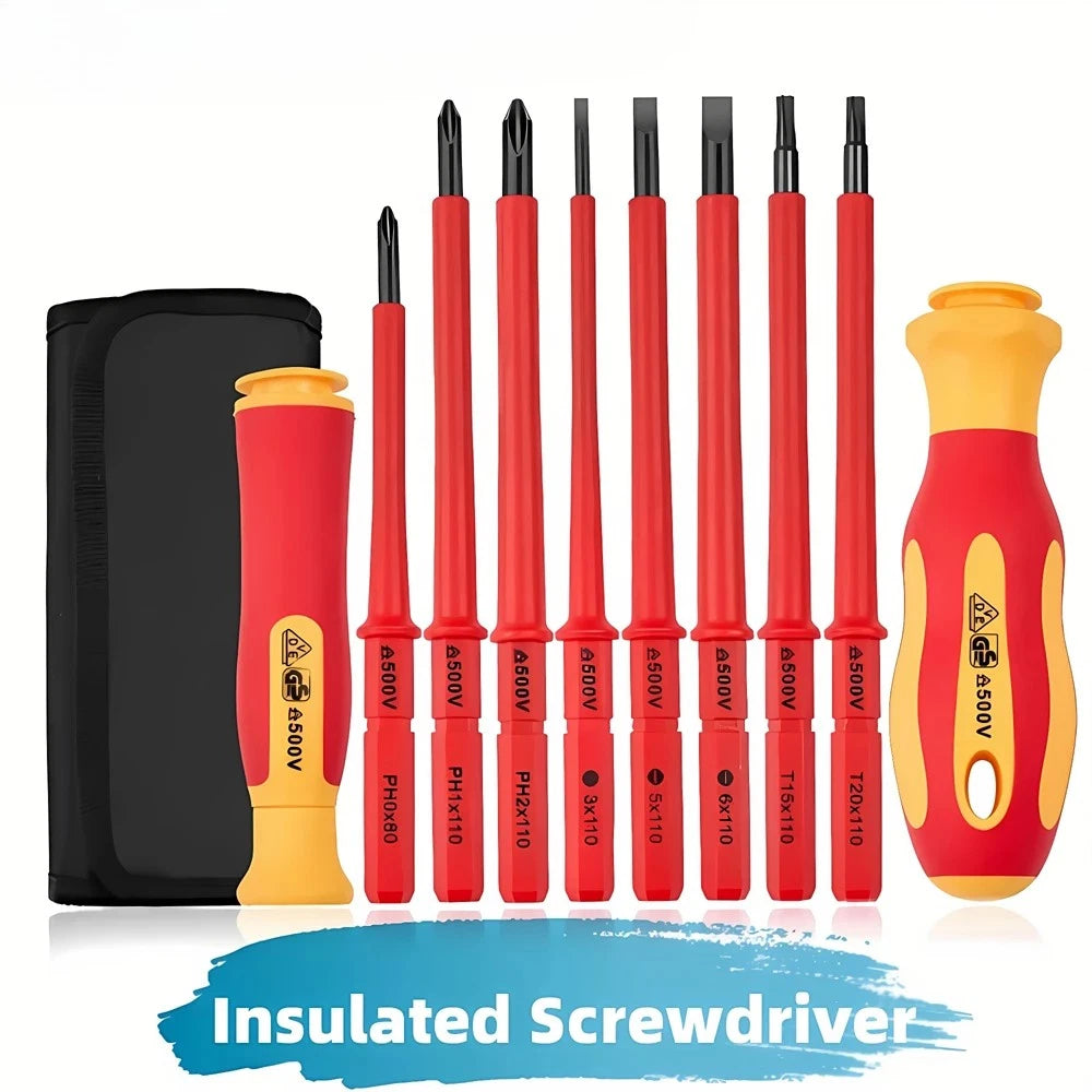 Electrician Insulated Magnetic Screwdriver Set Phillips Torx Screw Driver Bits