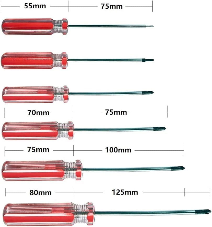 6 Pcs Tri-Wing Screwdriver Set Y Type 1.5mm 2.0mm 3mm 4mm 5mm 6mm Tri-Point
