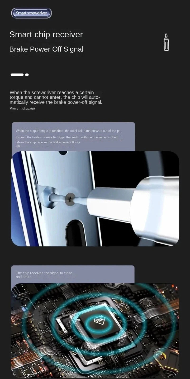 Automatic Screwdriver Set/Inteligent Power Off Brake Electric Screwdriver Set