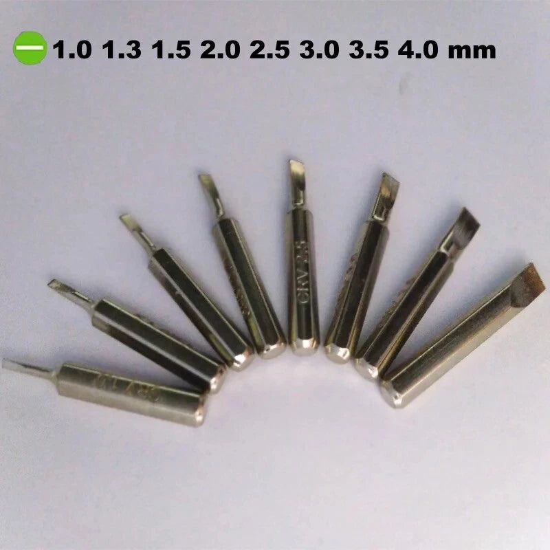 8pc Screwdriver Bit Set Slotted SL 1.0 1.3 1.5 2.0 2.5 3.0 3.5 4.0 4mm Hex Sys 4