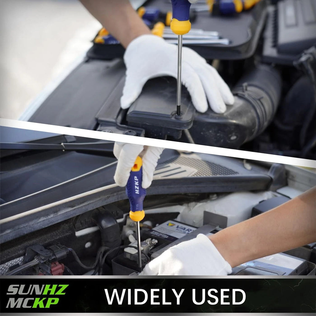 7-Piece Screwdriver Set, 3 Phillips and 3 Flat, S2 Steel with Wall Mount