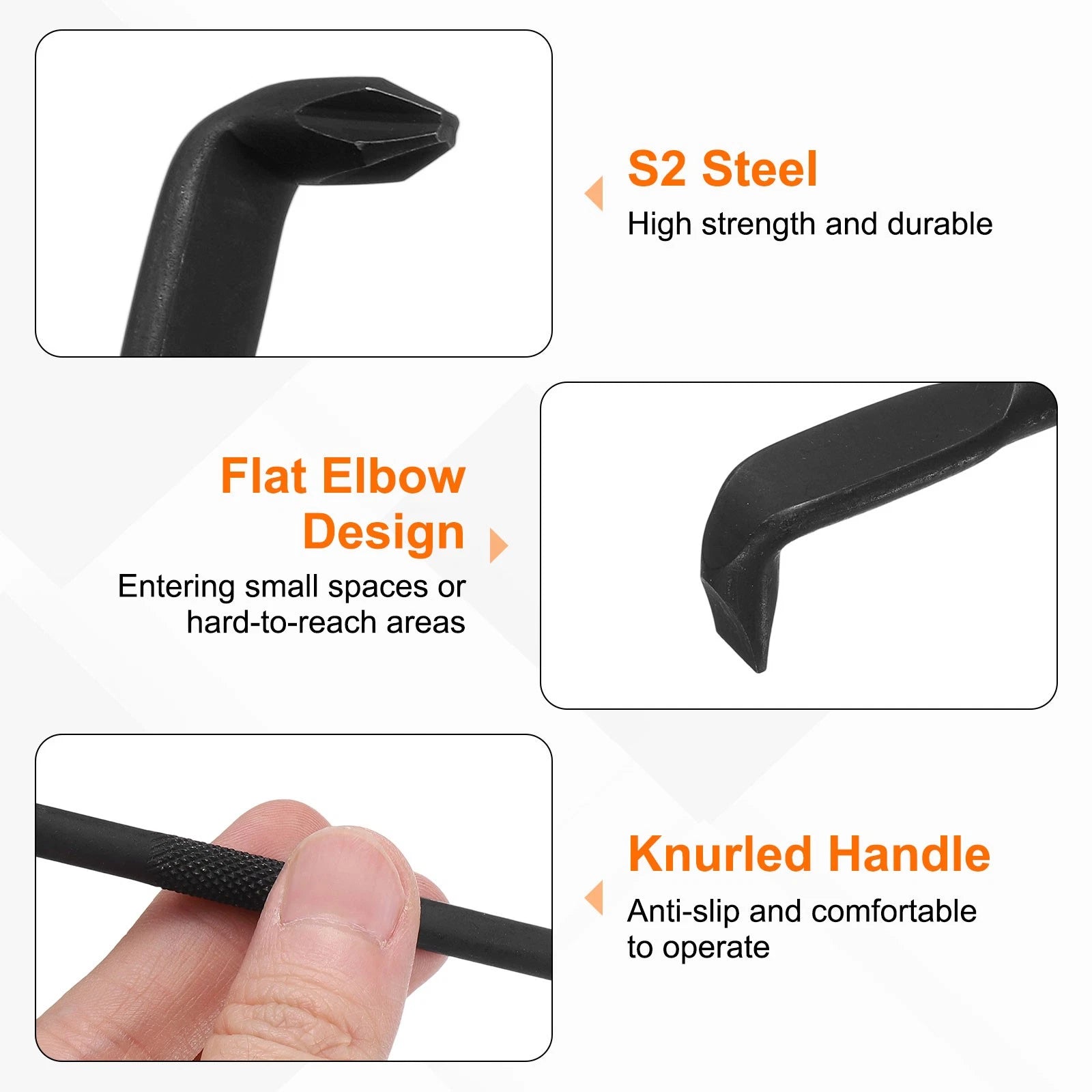 5pcs Offset Screwdriver Set Phillips Slotted Right Angle Z/L Type Screw Driver