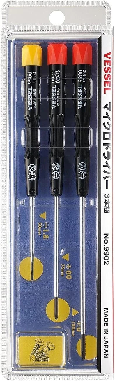 VESSEL 125610 9902 Precision Screwdriver Set NO.9902 New