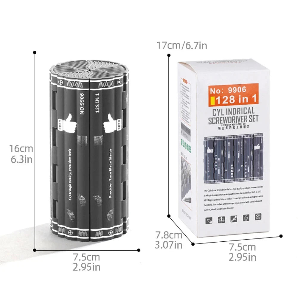 128 in1 Manual Precision Screwdriver Set Durable Wear Resistant Maintenance Tool-