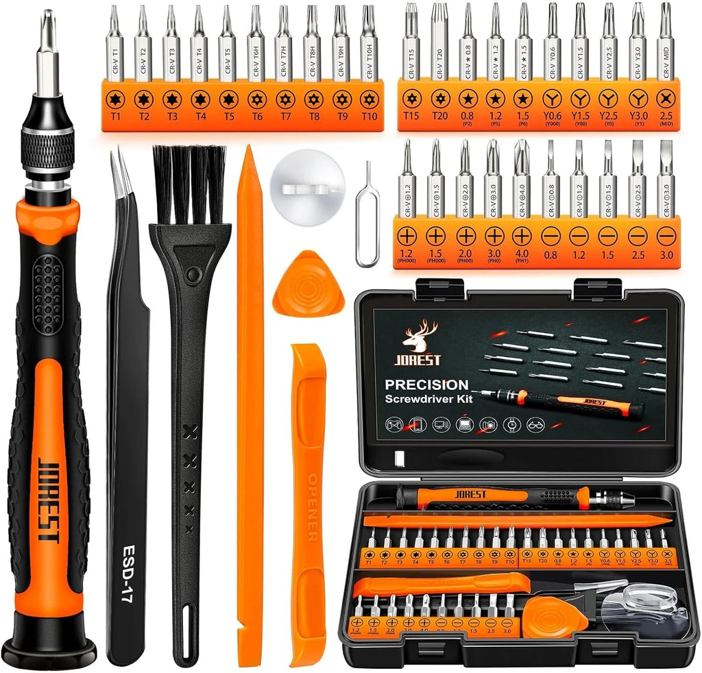 38-Piece Precision Screwdriver Set with Rotating Handle - Ideal for Electronics