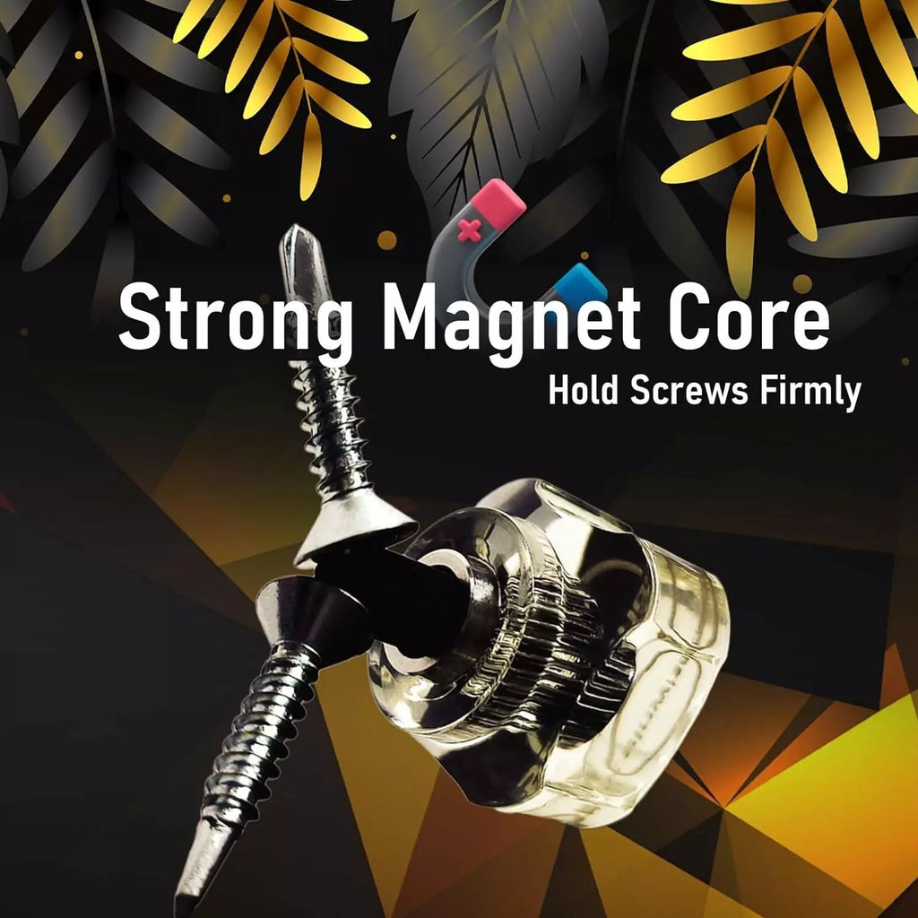 10In1 Short Stubby Mini Screwdriver for Tight Spots, Cellulose Acetate Fiber