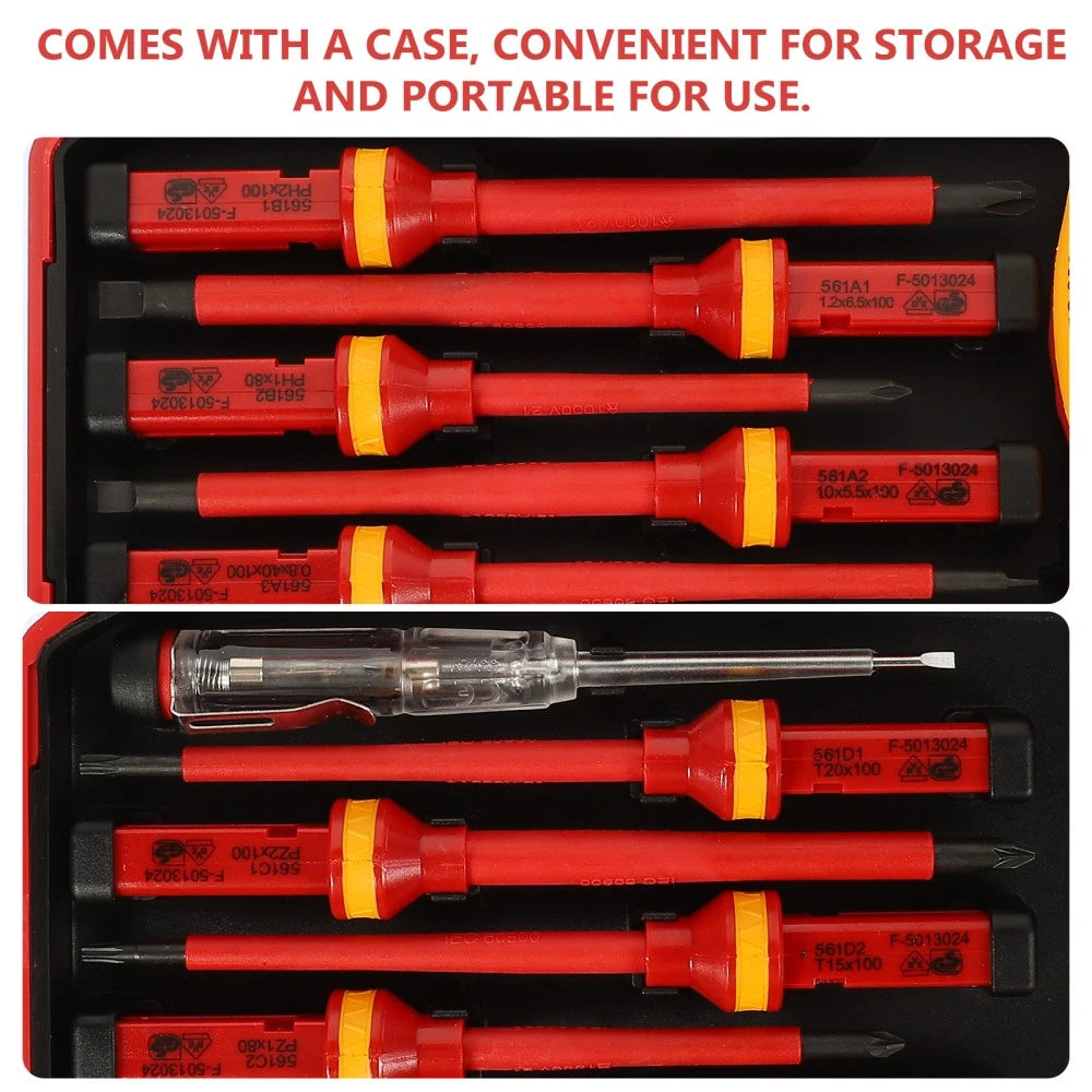 13 Pcs Insulating Screwdriver Set Insulated Electrical Tool Screwdrivers Repair