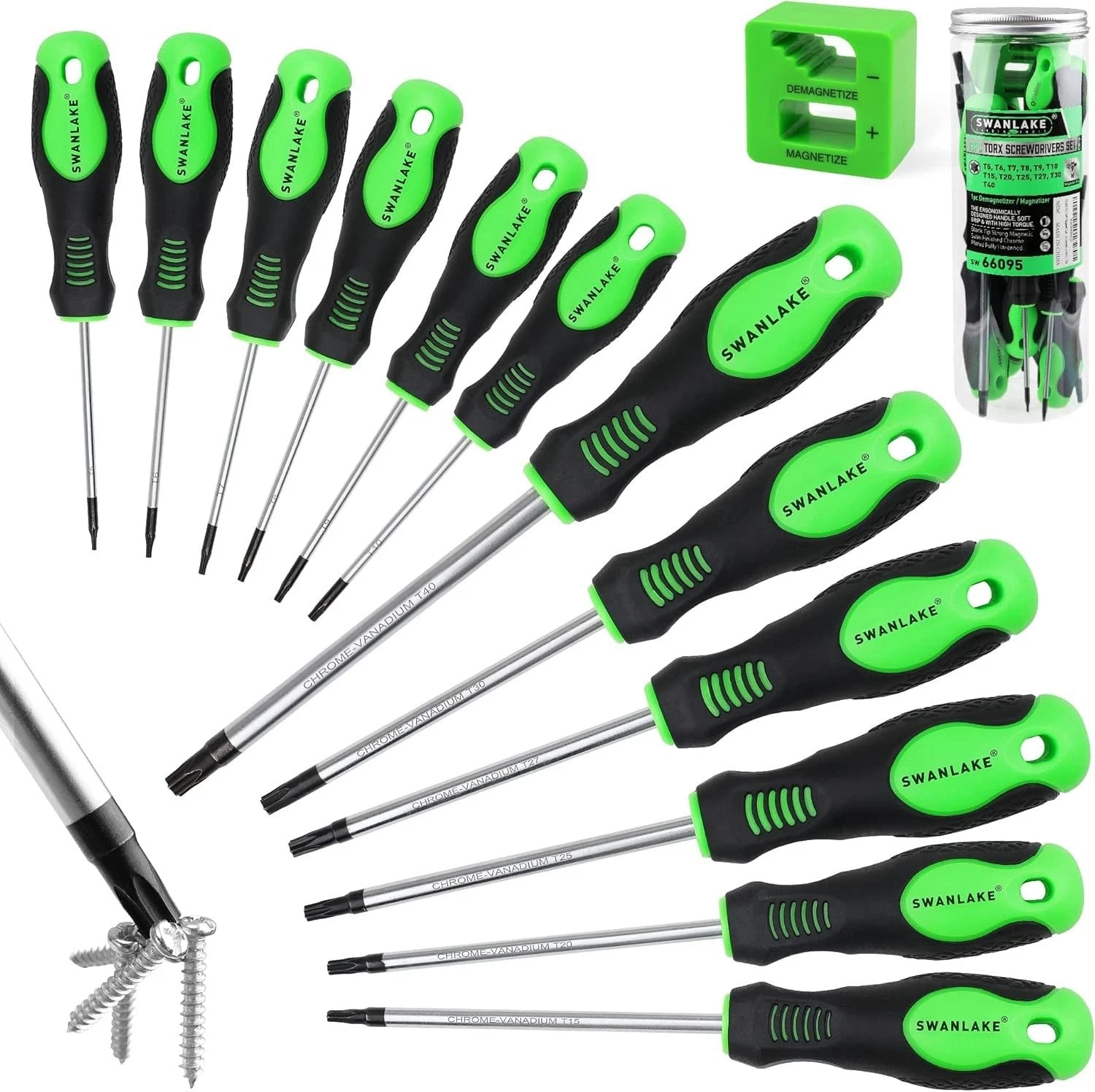 Ergonomic 13-Piece Torx Screwdriver Set with Magnetic Tips for Easy Assembly