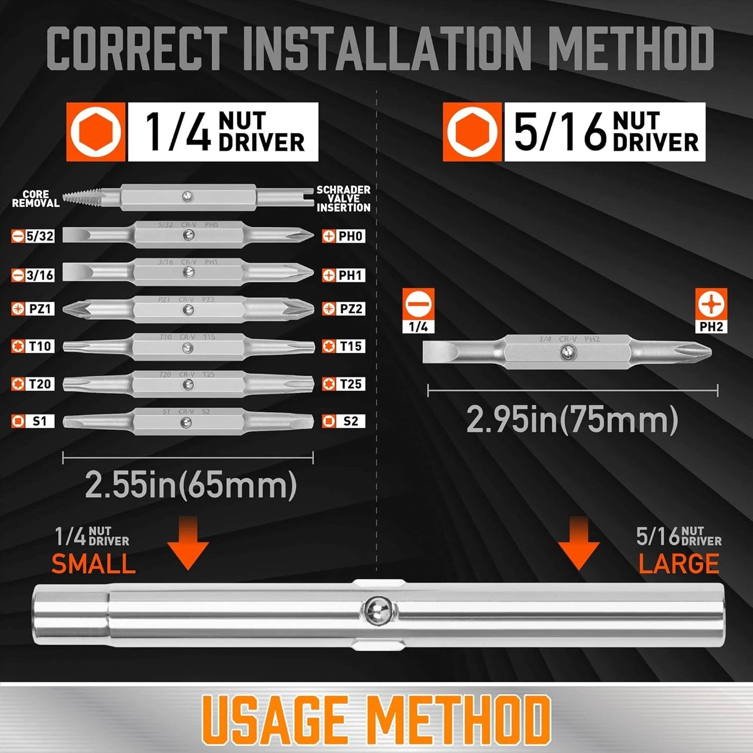 Amartisan 18-in-1 Multi-bit Screwdriver Set, Orange